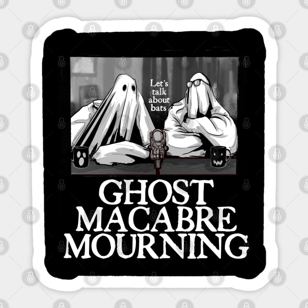 Ghost Macabre Mourning Sticker by LVBart